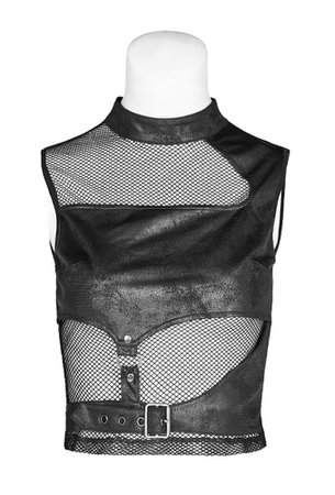 Steel Phantom Sleeveless Vest by Punk Rave | Ladies Gothic
