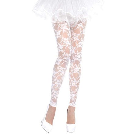 white lace tights