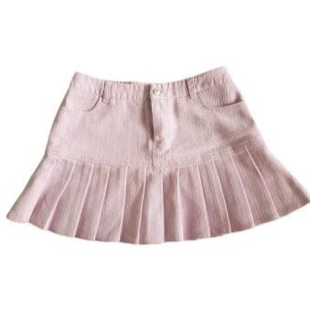 mini light pink jean skirt