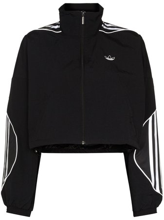 Adidas Cropped tri-stripe Jacket - Farfetch