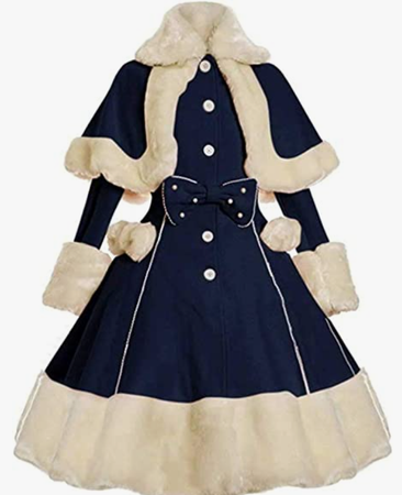 Blue winter lolita dress