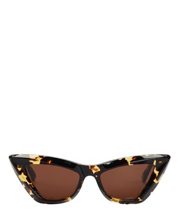 Bottega Veneta Tortoiseshell Cate-Eye Sunglasses in print | INTERMIX®