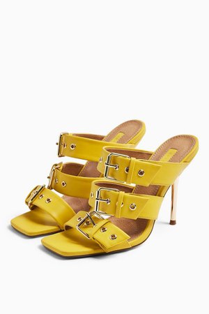 ROXANA Yellow Triple Buckle Shoes | Topshop