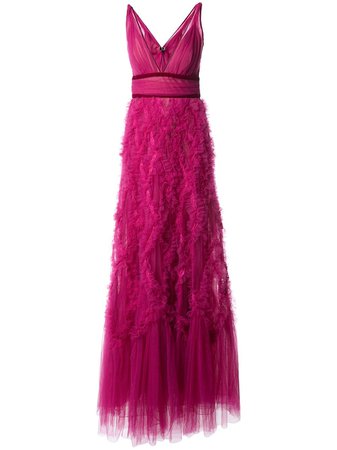 Marchesa Notte Ruffled Tulle Gown - Farfetch