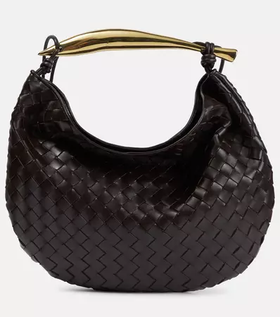 Sardine Leather Tote Bag in Brown - Bottega Veneta | Mytheresa