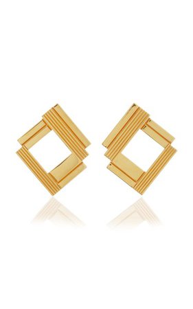 Anita Gold-Plated Geometric Stud Earrings By Leda Madera | Moda Operandi