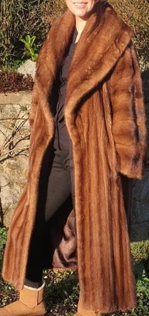 Brown Dior Long Fur Coat