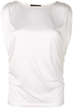 ruched side tank top