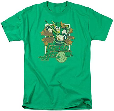 Amazon.com: DC Comics Green Arrow Stars Adult T-Shirt Tee : Clothing, Shoes & Jewelry