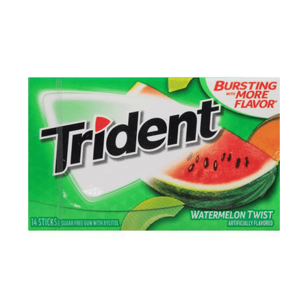 Trident Sugar Free Watermelon Twist Chewing Gum - 14 Piece - Walmart.com