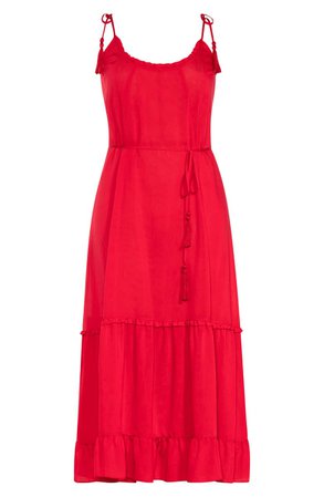 City Chic Endless Summer Maxi Dress (Plus Size) red