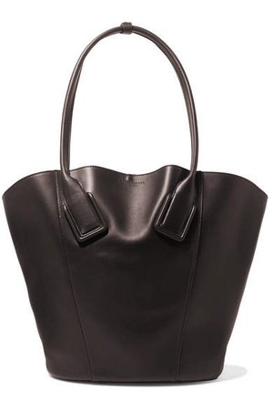 Basket Leather Tote - Brown