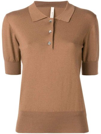 Extreme Cashmere fine knit polo top