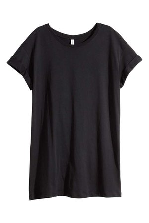 Long T-shirt | Black | LADIES | H&M NZ