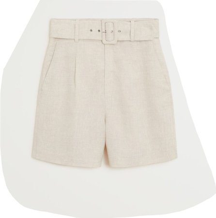 linen blend shorts