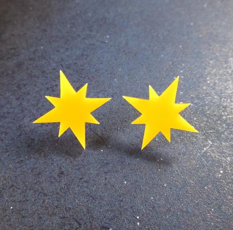 Captain Marvel Star Earrings Costume Star Logo Pendant Stud | Etsy