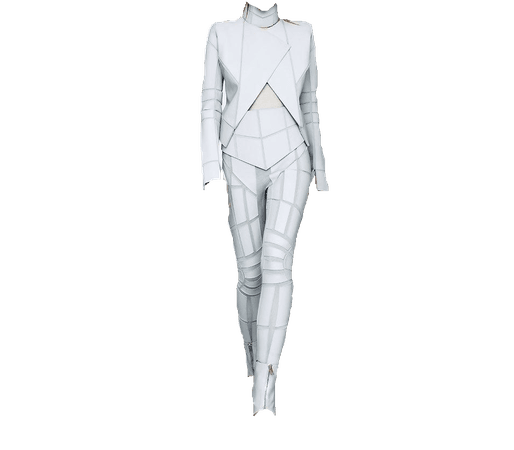 White Panel Futuristic Outfit (HVST edit)