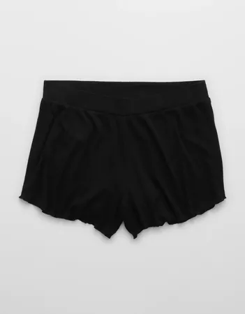 Aerie Real Soft® Ribbed Boxer black