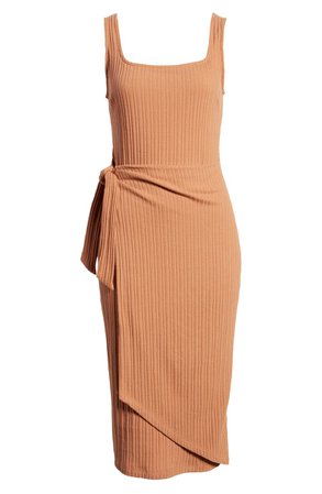 All in Favor Ribbed Tie Waist Tank Dress | Nordstrom
