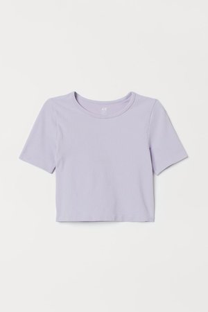 Seamless Sports Crop Top - Light purple - Ladies | H&M US
