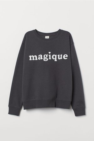 Sweatshirt - Dark gray/Magique - Ladies | H&M CA