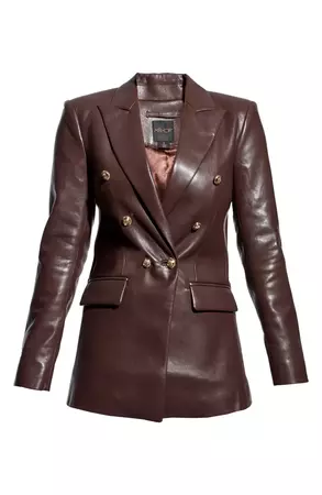 AS by DF Beck Recycled Leather Blend Blazer | Nordstrom