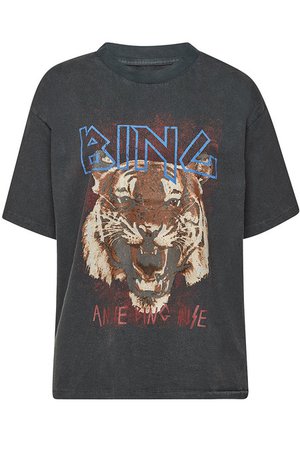 Anine Bing - Tiger Cotton T-Shirt - black