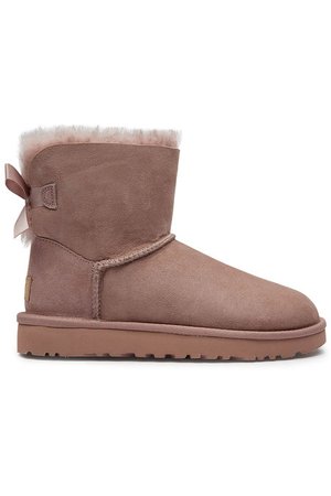UGG - Mini Bailey Bow Shearling Lined Suede Boots - pink