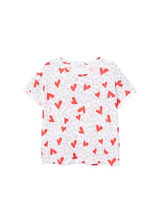 MANGO Heart print t-shirt