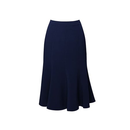 Lucy Wool Midi Skirt In Navy | Rumour London | Wolf & Badger