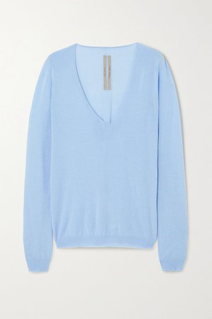 Light blue Cotton sweater | Rick Owens | NET-A-PORTER