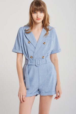 AMIE TRENCH ROMPERS
