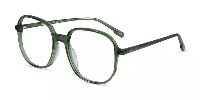 Natural Square Clear Green Glasses for Women | Eyebuydirect