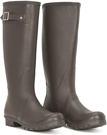Amazon.com | Womens Original Tall Snow Winter Waterproof Rain Wellies Wellington Boots - 9 - BUR40 BL0033 | Rain Footwear