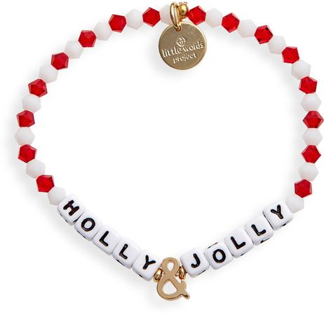 Holly & Jolly Beaded Stretch Bracelet