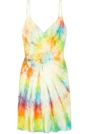 DANNIJO | Tie-dye stretch-silk satin mini dress | NET-A-PORTER.COM