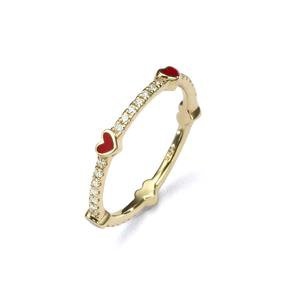5 Hearts Classic Diamonds Ring in Red – NoCo Jewelry