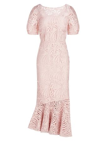 Kay Unger Zoey Lace Midi-Dress | Saks Fifth Avenue