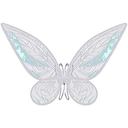 Amazon.com: Fairy Wings for Girls,Fairy Wings, Fairy Wings Dress Up Sparkling Sheer Wings Butterfly Fairy Halloween Costumes (White) : Toys & Games