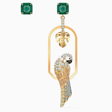 tropical-parrot-pierced-earrings--light-multi-coloured--gold-tone-plated-swarovski-5519255.png (1450×1450)