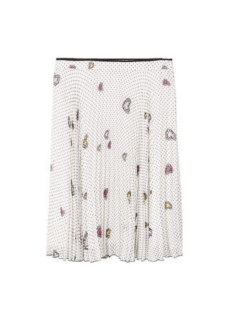 Violeta BY MANGO Printed pleated skirt