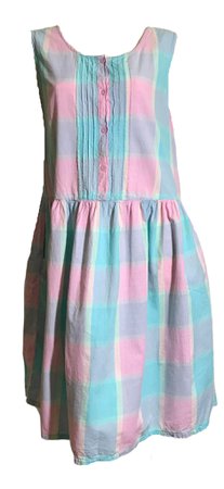 Summery Pastel Sleeveless Cotton Dress circa 1980s – Dorothea's Closet Vintage