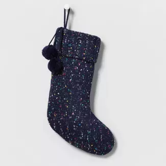 Speckled Christmas Stocking Dark Blue - Wondershop™ : Target