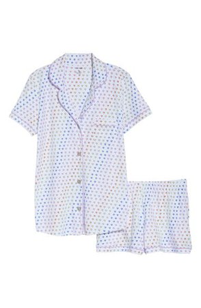 Roller Rabbit Disco Hearts Polo Short Pajamas | Nordstrom