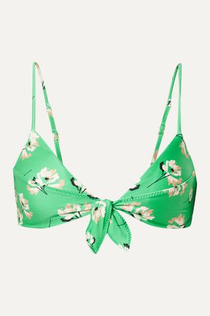 ViX | Petals Knot floral-print bikini top | NET-A-PORTER.COM