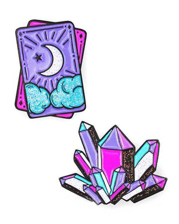Tarot & Crystal Pin Set – Strange Ways