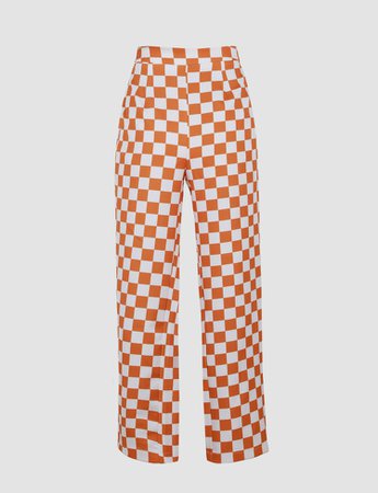 Orange Houndstooth Trousers – Juicici