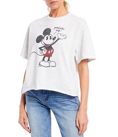 Junk Food Good Vibes Only Mickey Mouse Graphic Tee | Dillard's