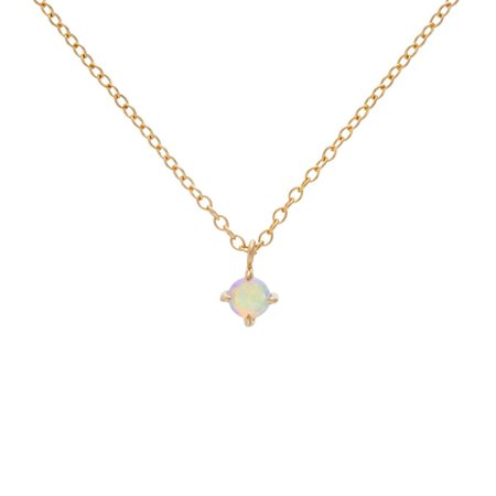 Sleeping Beauty Necklace, Opal Solitaire