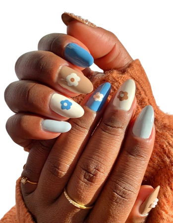 urban blue nails